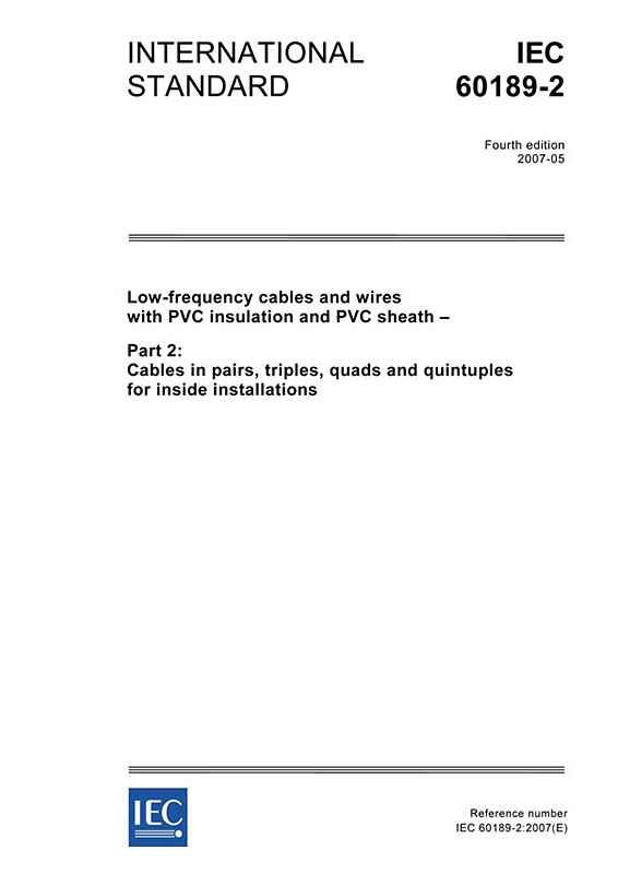 Cover IEC 60189-2:2007